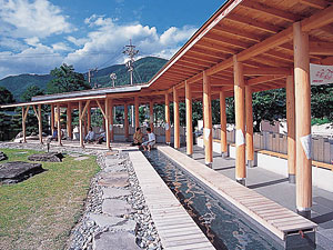 諏訪市湖畔公園足湯